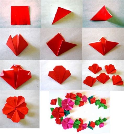 Really sweet flat origami flower | Origami | Pinterest | Origami ...