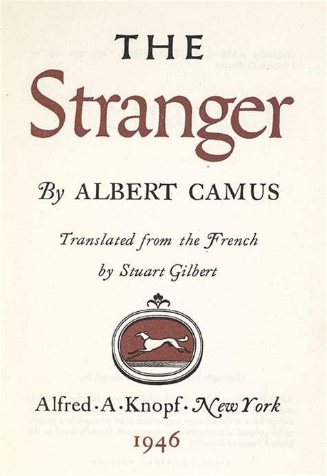 The Stranger Albert Camus First Edition Rare