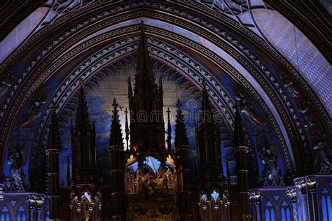 Interior View of the Basilique Notre Dame in Montreal, Canada Editorial ...