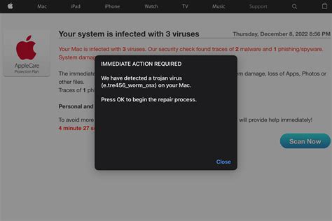 “Your Mac is infected with 3 viruses” popup alert removal - MacSecurity