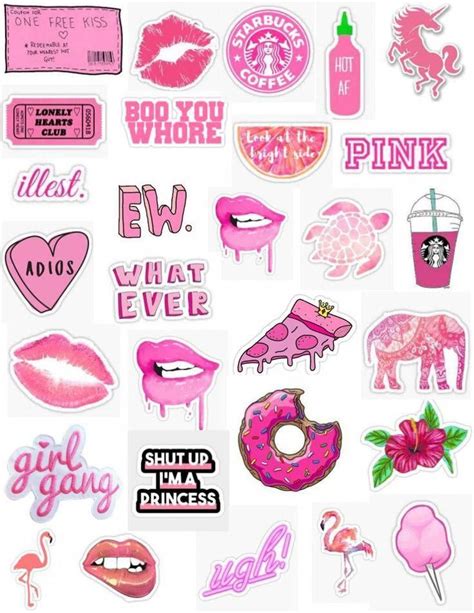 pink stickers #LaptopsDibujo | Tumblr stickers, Printable stickers, Phone stickers