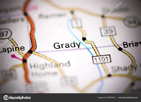 Grady Alabama Usa Map — Stock Photo © aliceinwonderland2020 #379793748