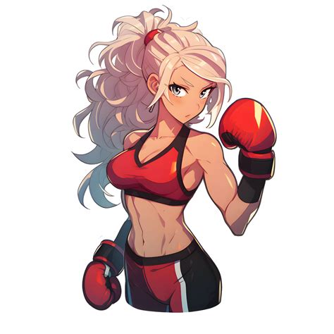 - Anime Girl Sticker - The Boxer 2 24525728 PNG