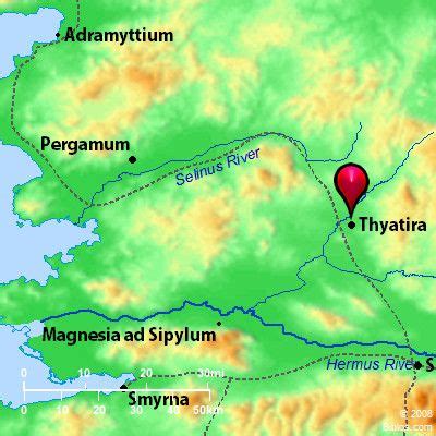 Bible Map: Thyatira | Bible mapping, Bible, Bible class