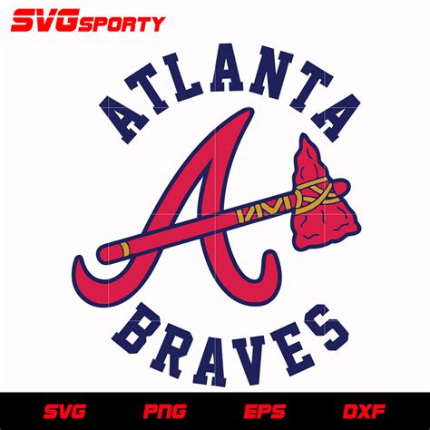 Atlanta Braves Circle Text Logo svg, mlb svg, eps, dxf, png, digital f – SVG Sporty