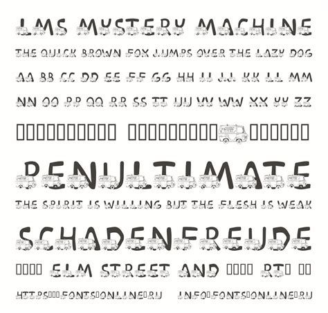 LMS Mystery Machine font