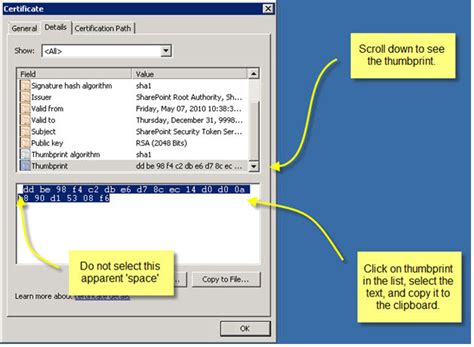 Certificate Thumbprint – certificates templates free