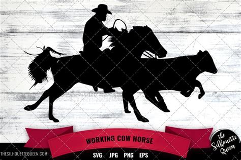 Working cow horse Silhouette Die Cut Cutting Svg (1467159)