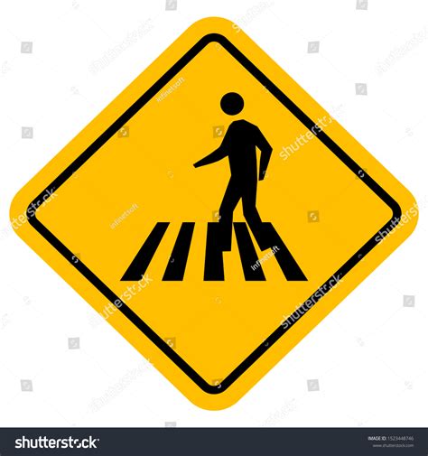 Pedestrian Zebra Crossing Traffic Sign Vector Stock Vector (Royalty Free) 1523448746 | Shutterstock