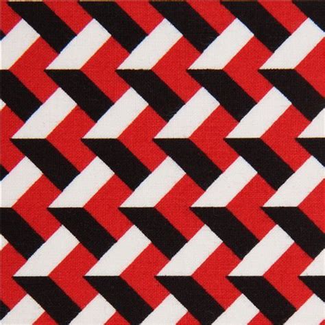 red-white-black 3D pattern fabric with by Robert Kaufman USA | Geometric pattern, Tattoo pattern ...