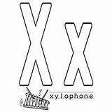 X Xray Coloring Page Free Alphabets Pages sketch template