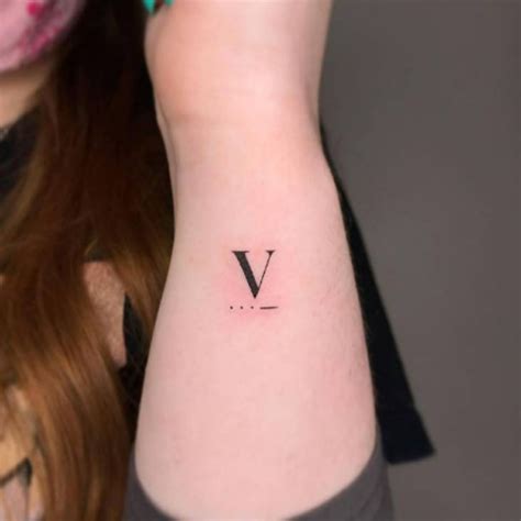 Awesome V-Letter Tattoo design Ideas 2022-TattooXP