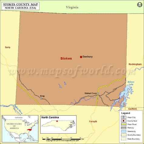 Stokes County Map, North Carolina