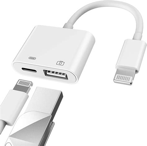 Lightning Male to USB Female Adapter OTG and Charger Cable Apple ...