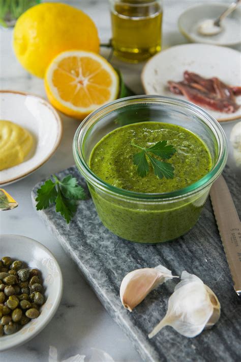 Italian Salsa Verde - Lemons + Anchovies