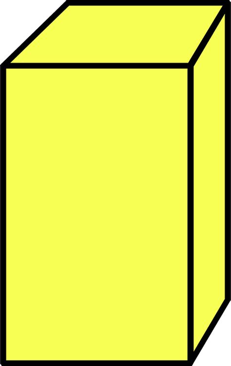 Yellow Rectangular cuboid clipart. Free download transparent .PNG | Creazilla