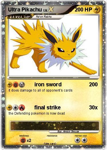 Pokémon Ultra Pikachu 25 25 - iron sword - My Pokemon Card