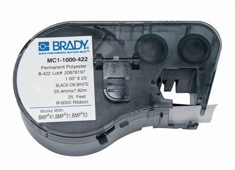 Brady BMP51/BMP53/BMP41 Label Maker Cartridge: B-422 Polyester:Facility ...