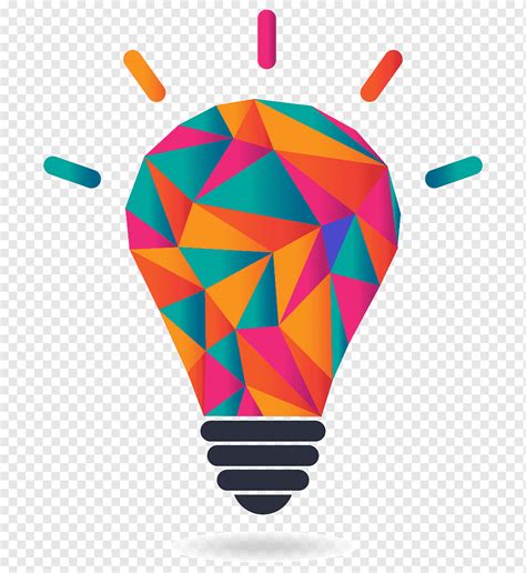 Multicolored light bulb illustration, Graphic Designer Logo, IDEA, web ...