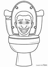 Skibidi Toilet Coloring Page Colouring Pages Printable  sketch template