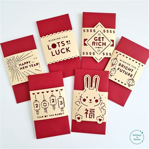 2023 Lunar New Year Red Envelopes, Chinese New Year Packets, Set of 6 ...