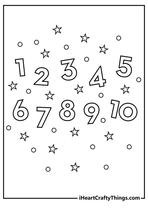 Number Coloring Pages Free Online For Kids!