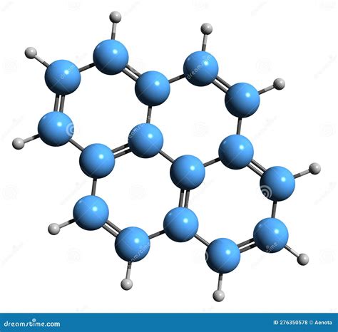 3D Image of Pyrene Skeletal Formula Stock Illustration - Illustration ...