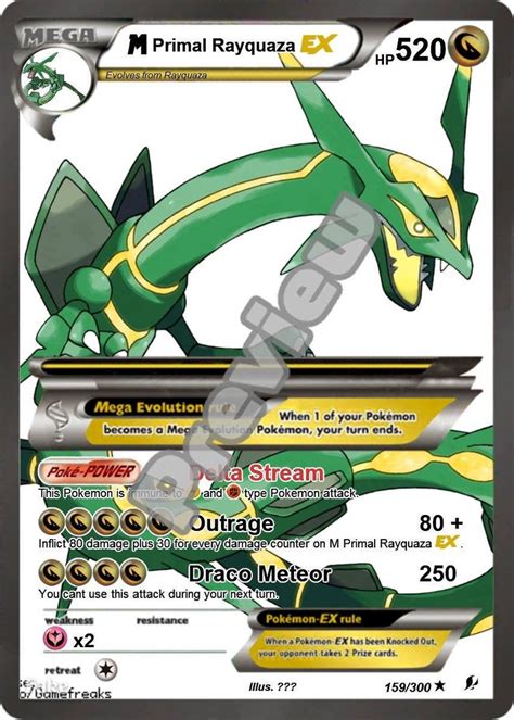 M Primal Rayquaza Ex pokemon card | Etsy