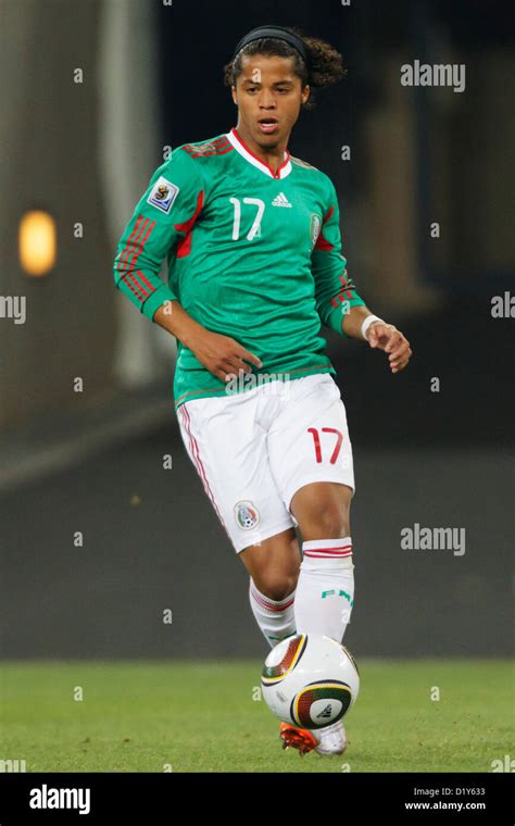 Giovani Dos Santos of Mexico on the ball during the FIFA World Cup round of 16 match against ...