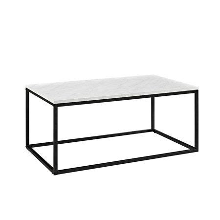 Manor Park 42" Transitional Mixed Material Coffee Table - Faux Marble ...