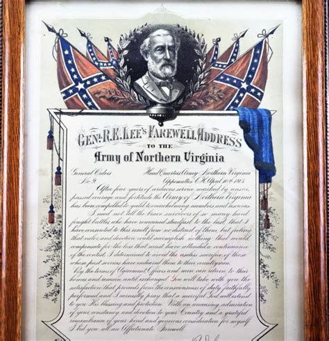 General Robert E. Lee's Farewell Address General Orders #9 / Sold | Civil War Artifacts - For ...