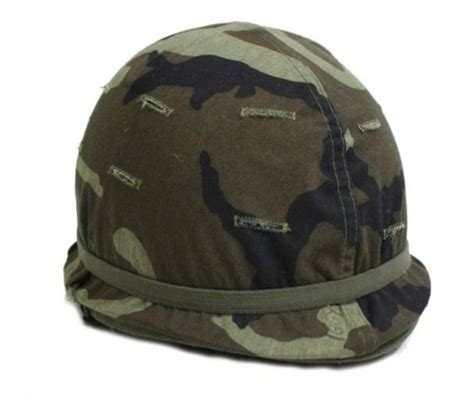 Army Helmet,m-1 Woodland Camo Complete and Original issue