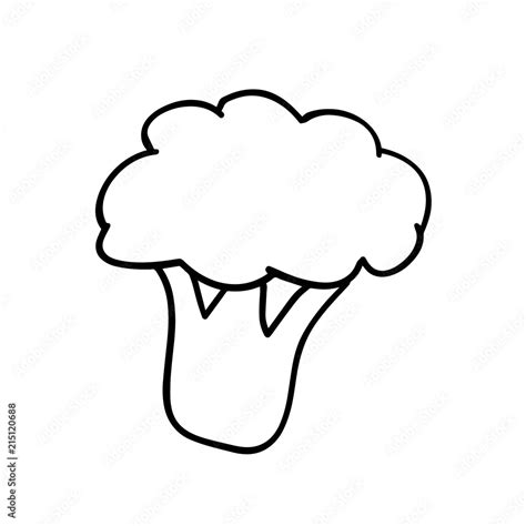 cartoon drawing of broccoli Stock Vector | Adobe Stock