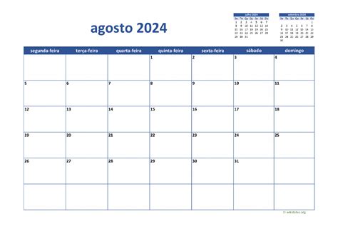 Calendário Agosto 2024 | WikiDates.org