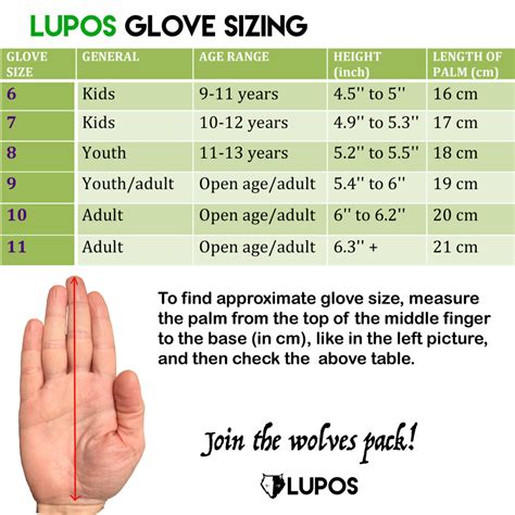 Soccer Goalkeeper Gloves Size Chart | Portal.posgradount.edu.pe