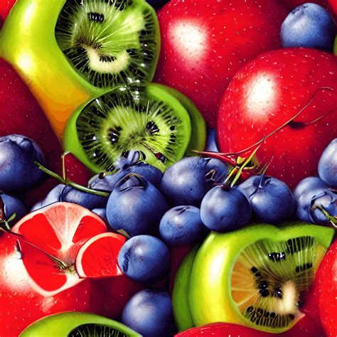 Colorful Fruits Art by Peter Lloyd Airbrush Style Art by Hajime ...