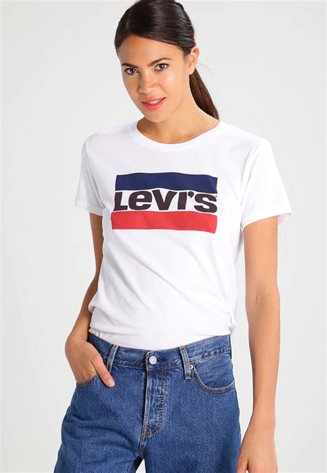 Levi's® THE PERFECT TEE - Print T-shirt - white - Zalando.co.uk | Levi ...