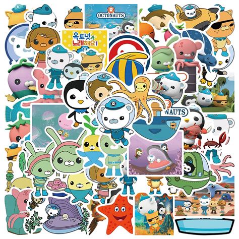 10/50Pcs New The Octonauts Stickers for Laptop Skateboard Luggage ...