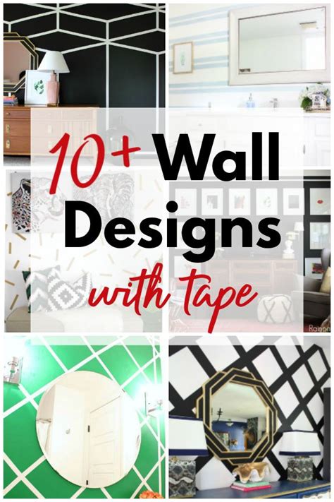 Wall Paint Design Ideas with Tape that Will Completley Transform a Room | Painters tape design ...