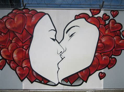 Free Images : window, glass, heart, red, kiss, graffiti, street art, human body, drawing, mural ...
