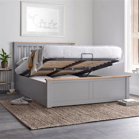 Malmo Grey Wooden Ottoman Bed | Ottoman storage bed, Ottoman bed ...