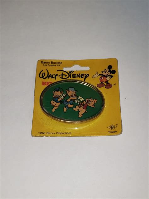 Walt Disney Three Little Pigs Belt Buckle by Baron Bu… - Gem