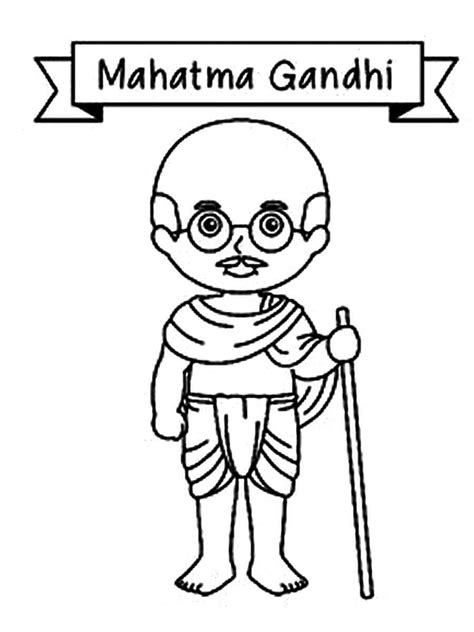 Mahatma Gandhi coloring pages