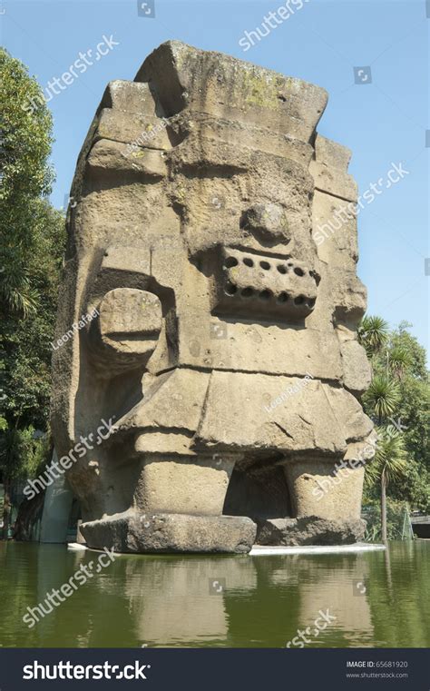 Tlaloc Statue (Aztec God Of Rain) Colossal Stone Made Tlaloc Representation Placed In The ...