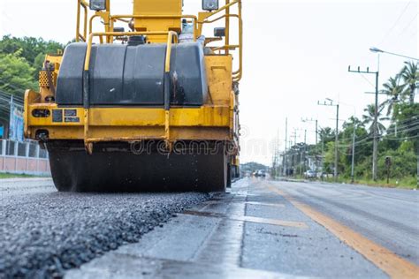 Working Machine for Road Construction Stock Image - Image of vibration ...