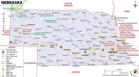 Interstate 80 Nebraska Map – Map Vector