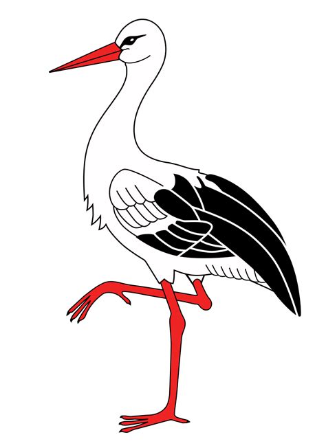 Stork clipart black and white, Stork black and white Transparent FREE for download on ...