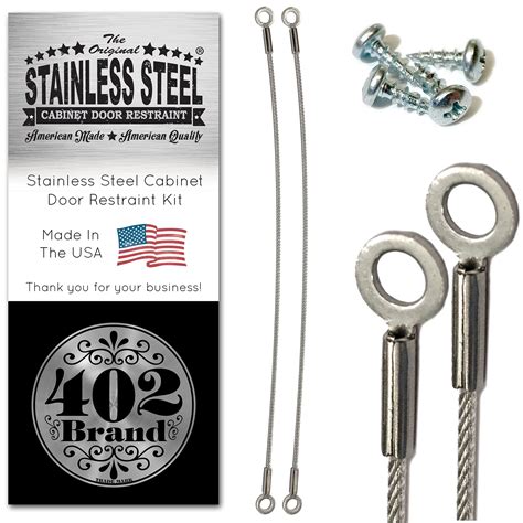 Stainless Steel Cabinet Door Restraint Kit (Packs of 2, 5, 10 or 50) 8 ...