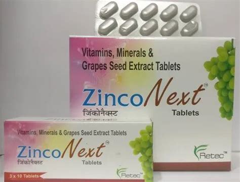 Retec Formulation Vitamins Minerals and Grapes Seed Extract Tablet at Rs 120/strip in Ghaziabad