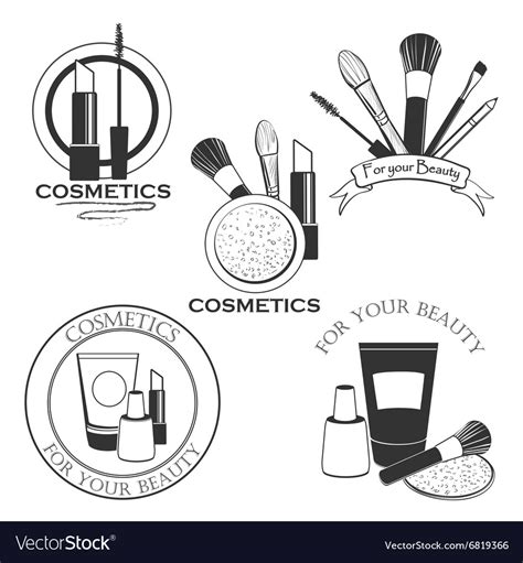 Cosmetics set label for your product or design Vector Image